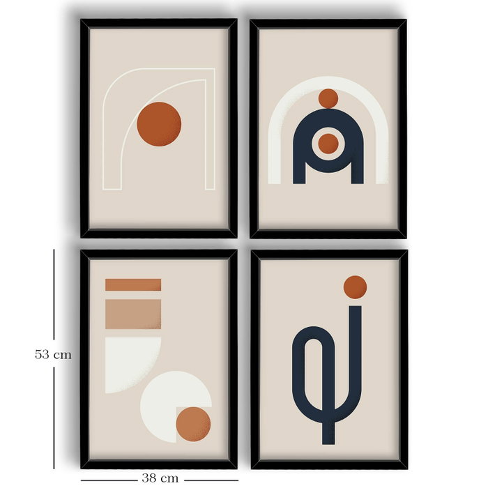 Wallity Cuadro Decorativo Enmarcado MDF (4 Piezas) de 38 x 53 cm Wallity Cuadro Decorativo Enmarcado MDF (4 Piezas) de 38 x 53 cm